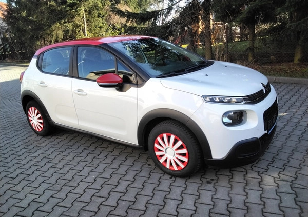 Citroen C3 cena 39900 przebieg: 117000, rok produkcji 2018 z Pińczów małe 137